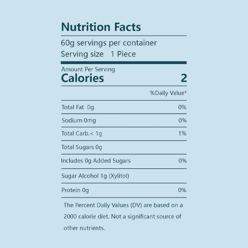 Chewing-gum sans sucre avec nano-hydroxyapatite - Haleine fraîche et santé bucco-dentaire Menthe poivrée Gomme à mâcher reminéralisante
