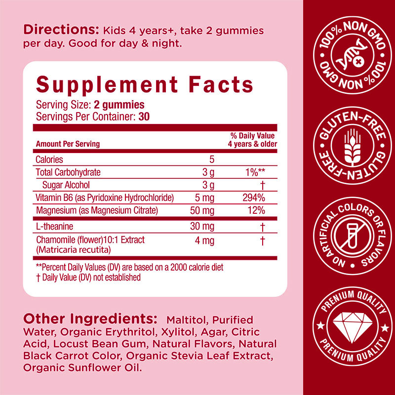 Gummies au magnésium très vendues - Compléments de magnésium pour adultes pour soulager le stress et favoriser la concentration mentale et la préparation au sommeil
