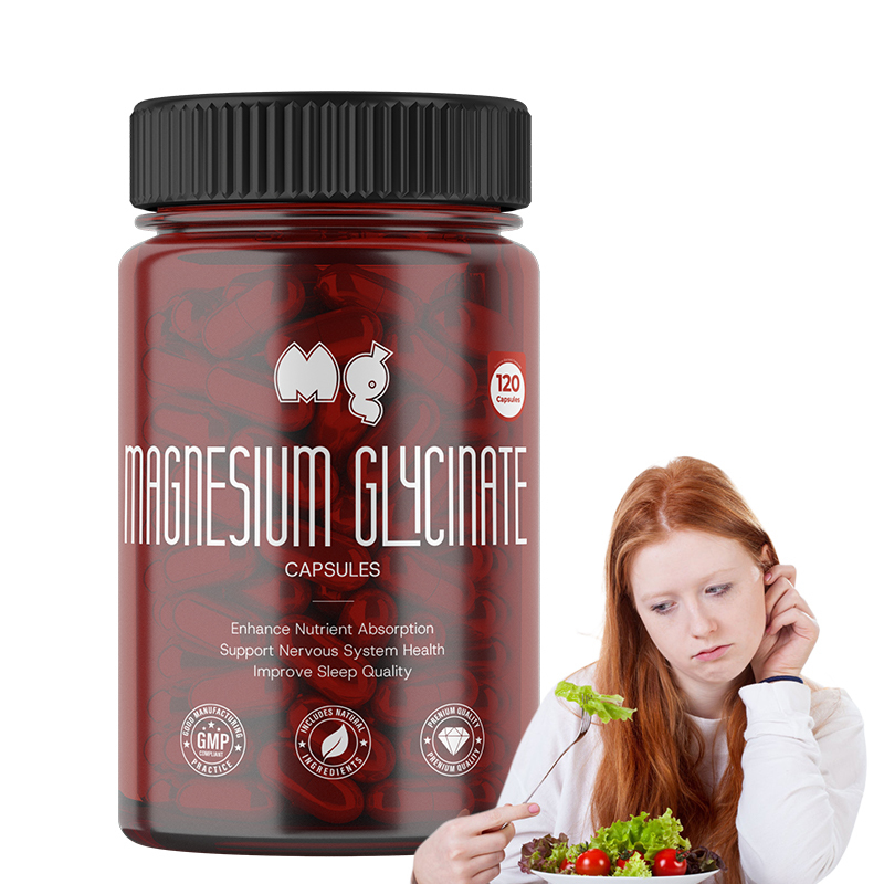Capsules du complexe de magnésium étiquetage privé Suppléments de soutien de l'humeur pour adultes Améliorer l'absorption des nutriments