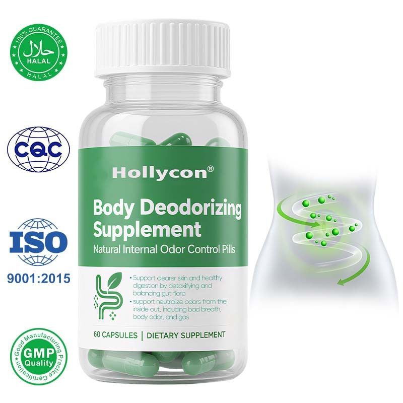 Supplément de désodorisation du corps - Pilules de contrôle des odeurs internes naturelles pour hommes et femmes | Capsules de chlorophylle pour la santé de la respiration, du corps et de l'intestin