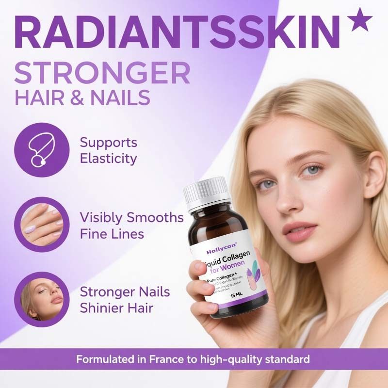 Collagène pur + collagène liquide pour femmes - 4000 mg de peptides marins pour la peau radieuse, la santé des cheveux et des ongles - acide hyaluronique, vitamine E