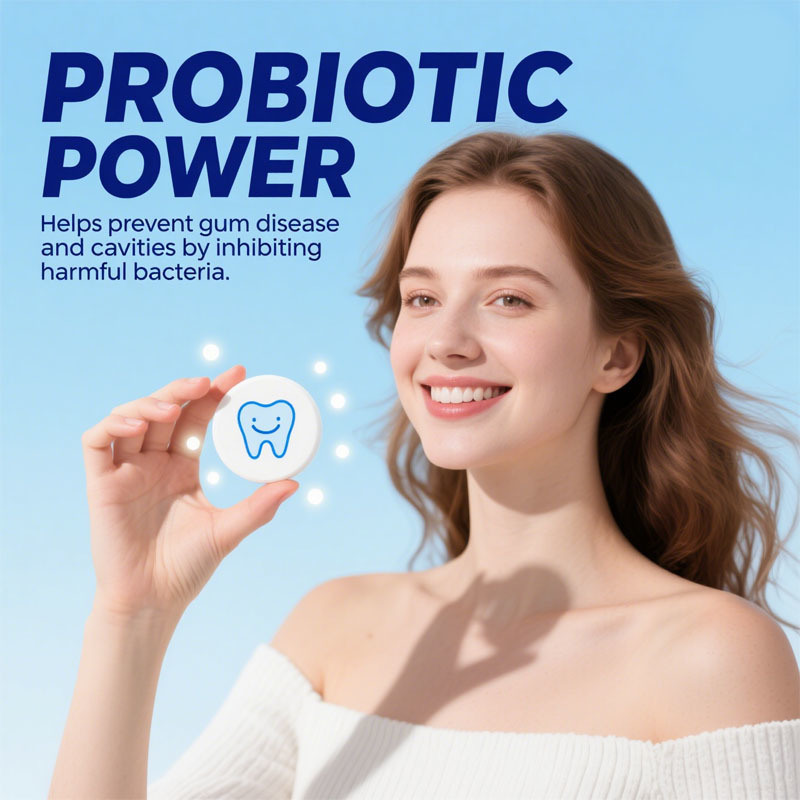 Comprimés de dentifrice fabriqués en usine, nano hydroxyapatite avec probiotiques, fluorure et plastique gratuit, éco et taille conviviale, réceptionnalise des onglets de dentifrice à croquer, formule personnalisée