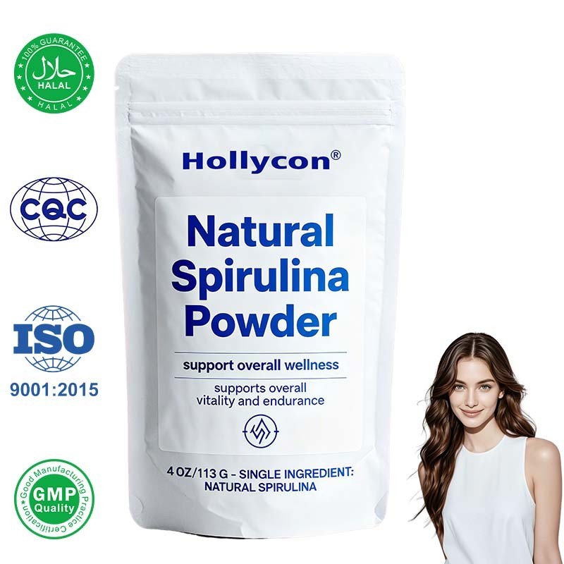 Poudre de spiruline fabriquée en usine – 4 oz (113g), Superaliment naturel à base de plantes, riche en protéines, en fer et en B12 pour l'énergie, l'immunité et la détoxification, smoothies et jus, végétalien, sans OGM, sans additifs, formule personnalisée