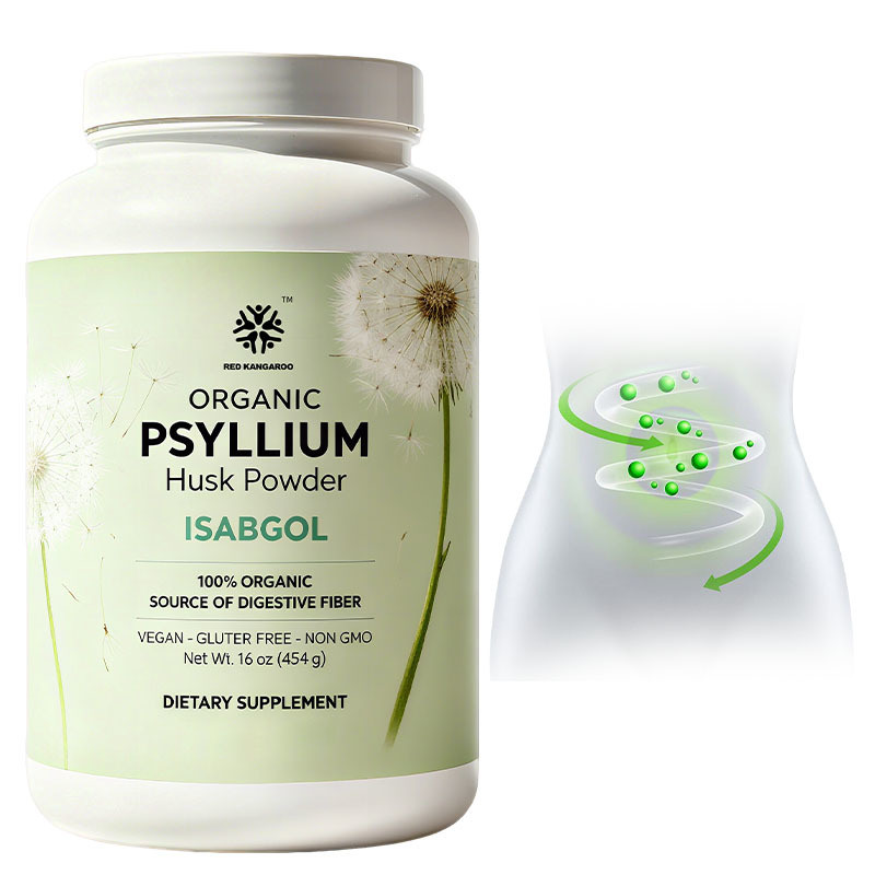 OEM / ODM Organic Psyllium Husk Powder 16 oz - Psyllium Husk Powder Organic for Gut Cleanse & Regularity - Premium Fiber Supplement - Vegan, Gluten-Free, Non-GMO No Added Sugar , custom Formula