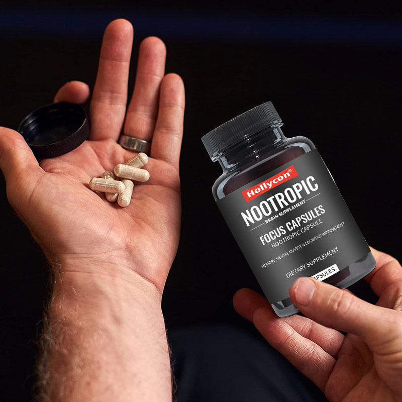 OEM Focus Capsules avec L-théanine Vitamine B6 Mémoire Clarté mentale et amélioration cognitive Supplément cérébral nootropique