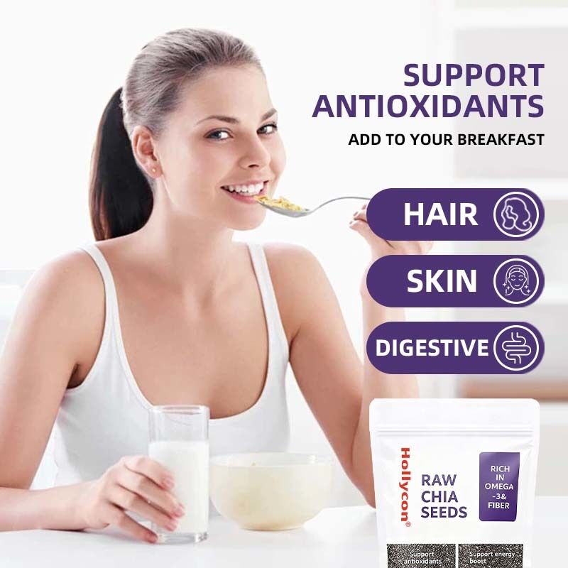 Graines de chia OEM / ODM 500g, paquet de 1 | Graines à consommer | Graines pour la gestion du poids | Riches en calcium, protéines et fibres, sans sucre ajouté, formule personnalisée