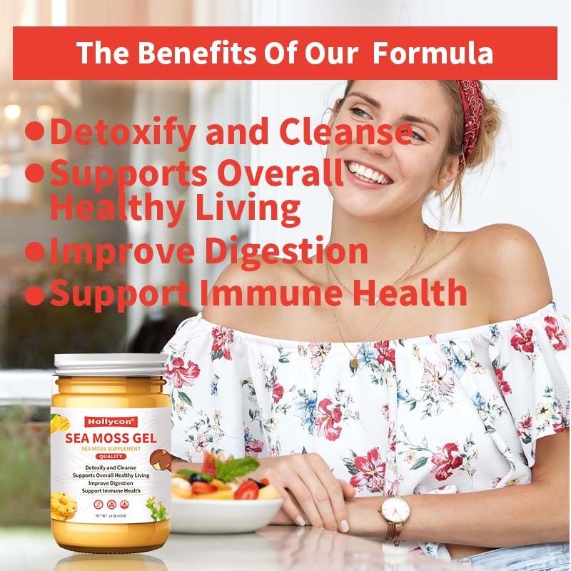 OEM Nutritif Raw Seamoss Détoxifier et Nettoyer Riche en Minéraux Protéines Vitamines Santé Sea Moss Gel