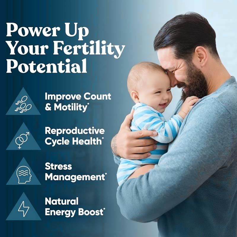 Complément de fertilité masculin OEM pour booster la fertilité, nombre de spermatozoïdes optimal, mobilité, force, Ashwagandha, Magnésium et Zinc, compléments de fertilité