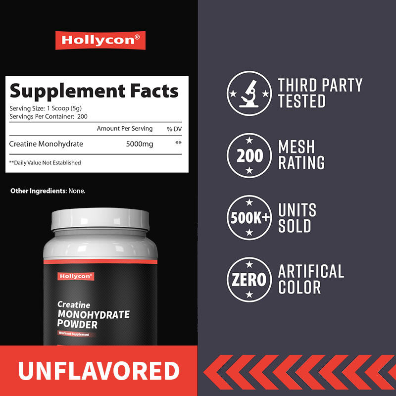 Complément pré-entraînement et post-entraînement micronisé OEM pour hommes et femmes, soutien énergétique, facile à mélanger, poudre de monohydrate de créatine