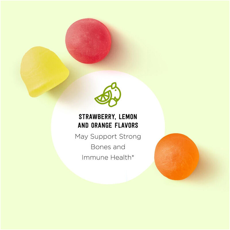 Produits biologiques pour enfants Vitamine D3 Vitamine D3 Supplément de gomme pour os et santé immunitaire Vitamine D3 gommeuses