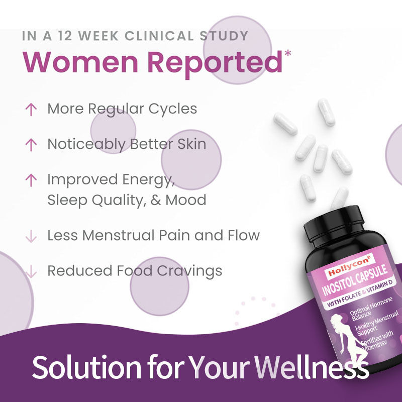 Complément d'inositol premium OEM Inositol Plus Ratio Équilibre hormonal sain et soutien ovarien sain pour les femmes, capsule d'inositol