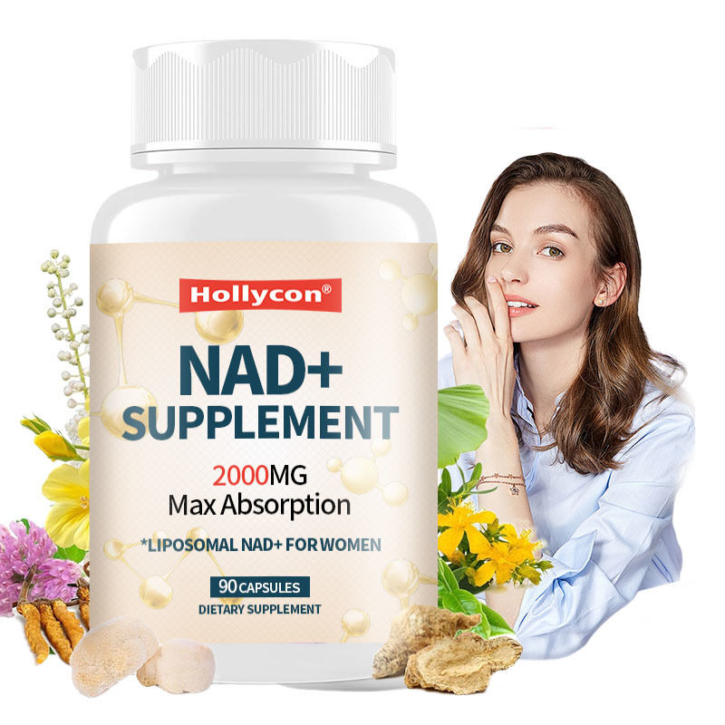 OEM 2000MG NAD+ liposomique pour les femmes Maximum d'absorption NAD Plus Ménopause Clarté cognitive Énergie Supplément NAD +