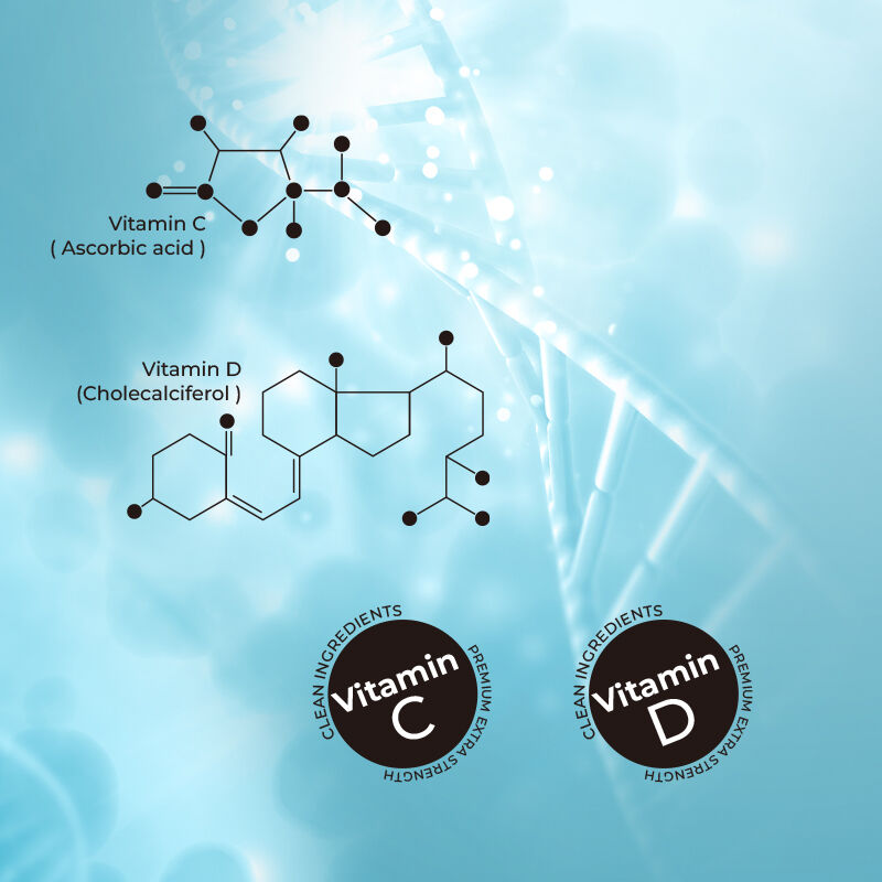 ODM OEM personnalisé Algues gommées bonbons de sureau Bonbons vitamine C D + Zinc Bonbons gommés Algues bourguignon racine végétarienne Bonbons