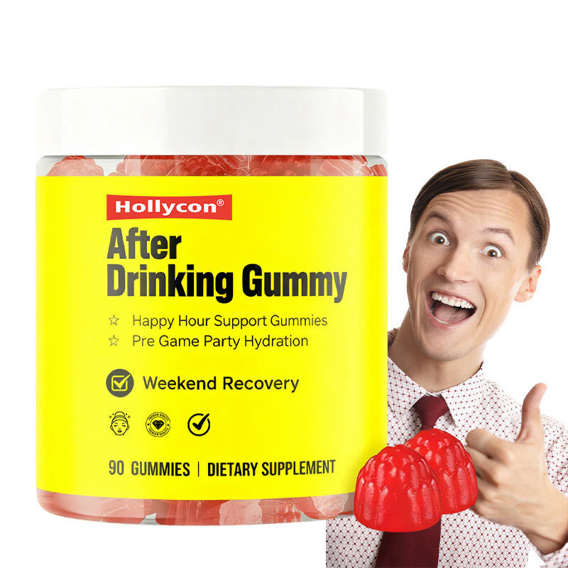 OEM Happy Hour Gummies Supplément de pré-match Fête d'hydratation Électrolites Alcool DHM Chardon-Marie Après avoir bu du Gummy