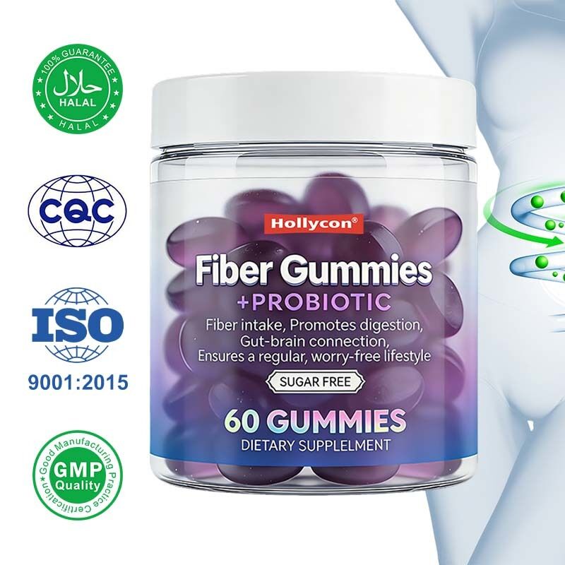Factory Wholesale Fiber Gummies, Non-GMO Digestive Support for Daily Regularity