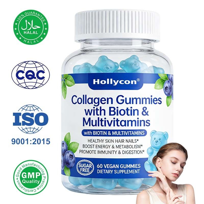 OEM / ODM Peptides de collagène personnalisés gomme pour une peau saine cheveux ongles Immunité et digestion Soutien aux os et aux articulations