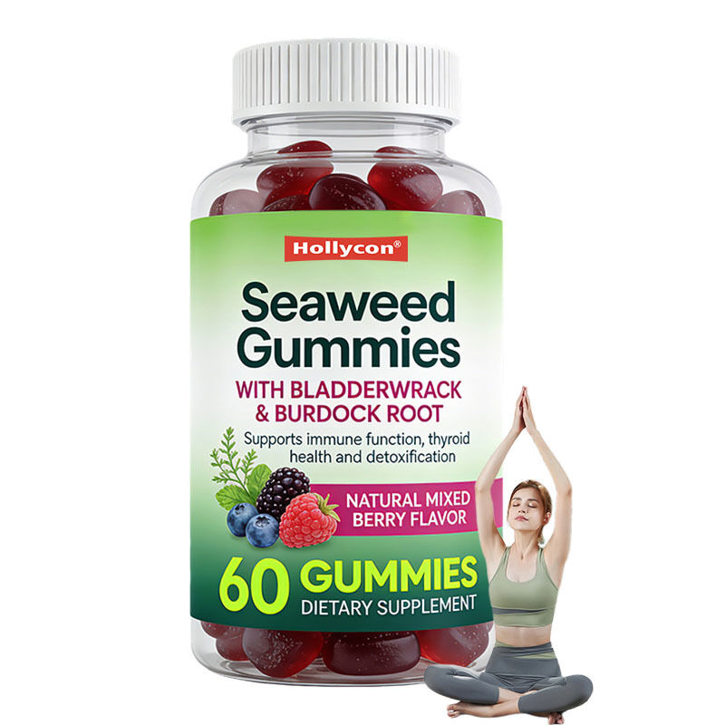 Capsules d'algues marines OEM/ODM pour adultes, immunité et bien-être général, complément détoxifiant naturel sans gluten