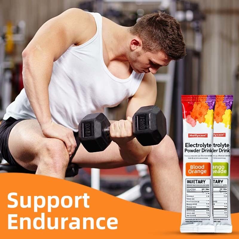 Sachets de poudre d'électrolytes avec sodium, potassium et magnésium pour une hydratation rapide et la performance sportive d'endurance