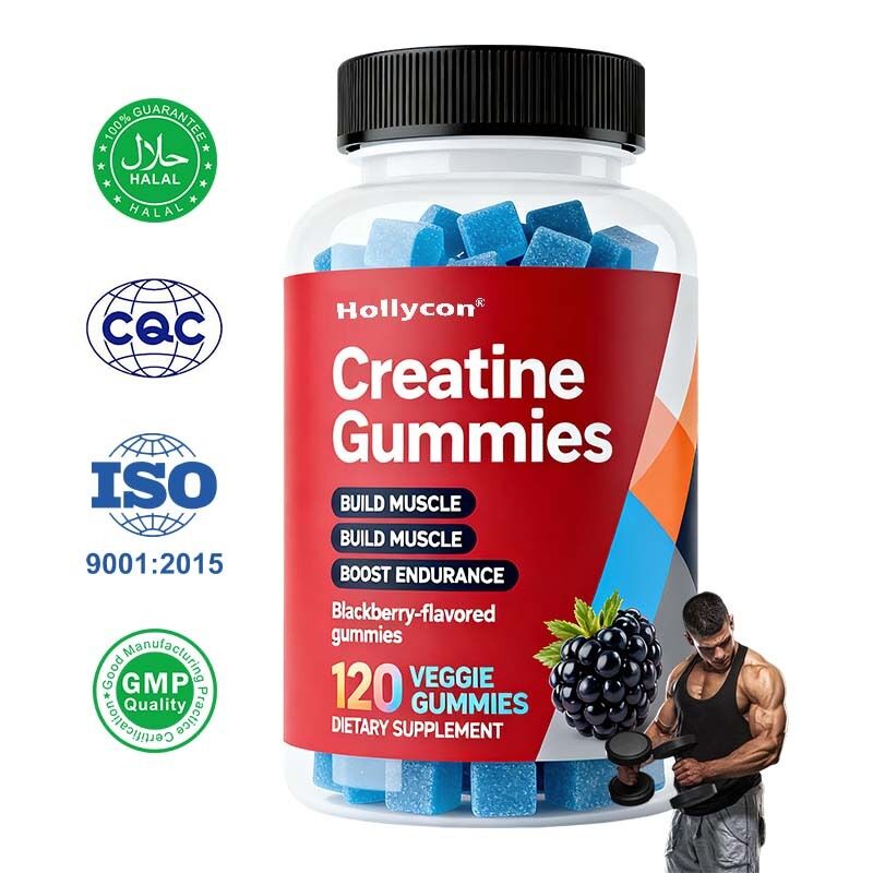 120 Gommes OEM | Saveur Framboise | Supplément Pré & Post-Entraînement pour la Force Musculaire & la Récupération Gommes de Créatine