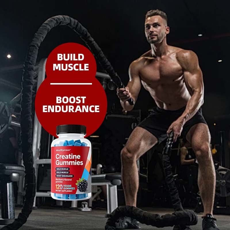 120 Gommes OEM | Saveur Framboise | Supplément Pré & Post-Entraînement pour la Force Musculaire & la Récupération Gommes de Créatine
