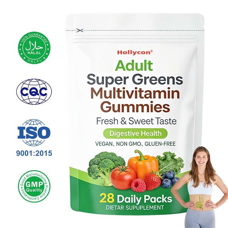 Factory Adult Super Greens Multivitamin Gummies Digestive Health & Immune Support Daily Greens Supplement