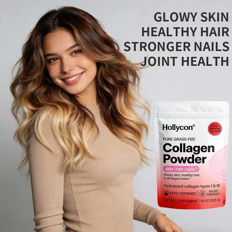 Poudre de peptide de collagène d'usine... soutient une peau, des cheveux, des ongles et des articulations brillants.