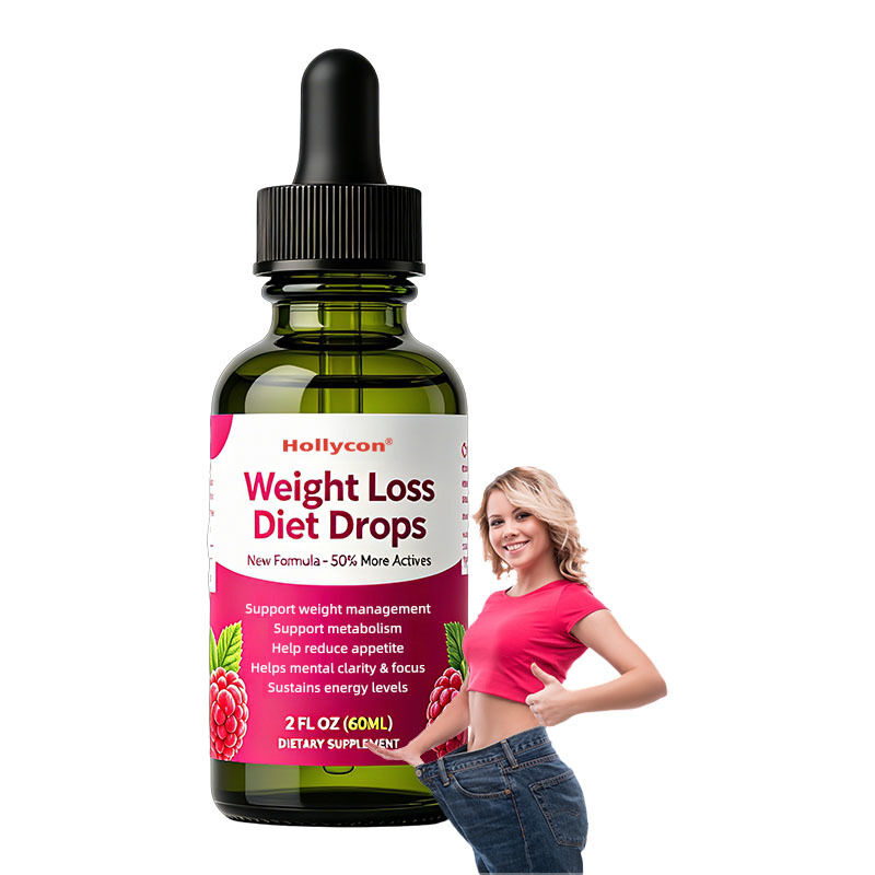 Approvisionnement d'usine Gestion quotidienne du poids Bien-être Gouttes orales | Complément alimentaire saveur framboise Diet Slim Drops