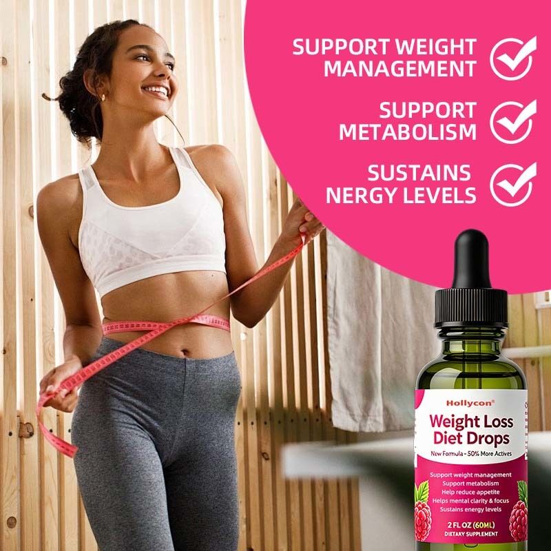 Approvisionnement d'usine Gestion quotidienne du poids Bien-être Gouttes orales | Complément alimentaire saveur framboise Diet Slim Drops