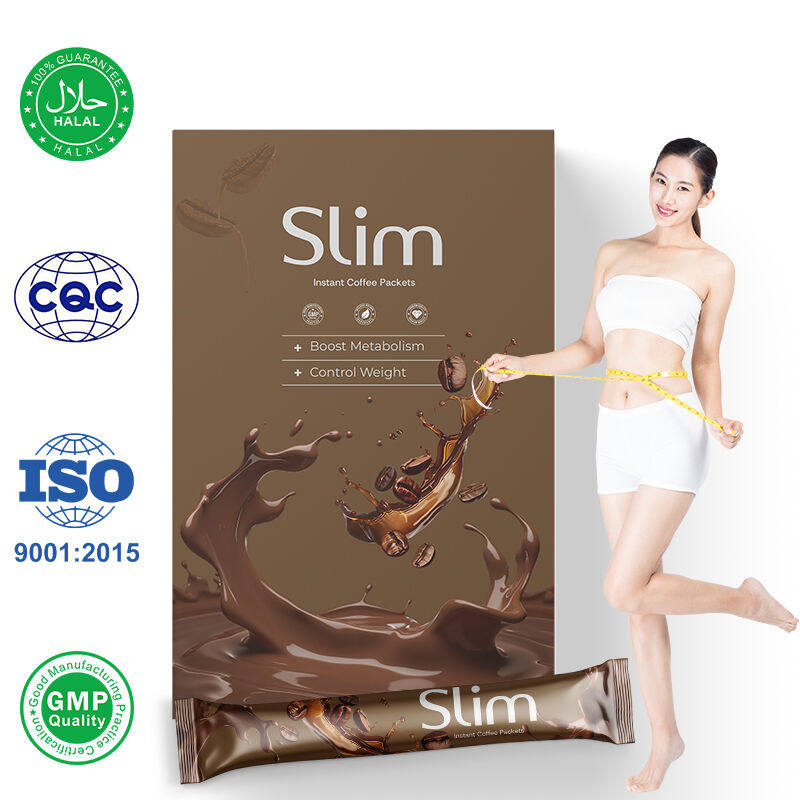 Marque privée Augmenter le métabolisme Garcinia Cambogia Arabica Café Supplément de perte de poids Appui au régime alimentaire Slim Instant Coffee Packets