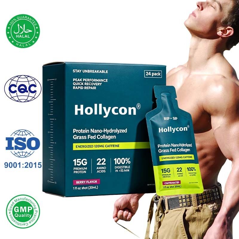OEM/ODM 15 g de collagène protéique injection orale Nano hydrolysé Supplément liquide de routine de remise en forme avec caféine