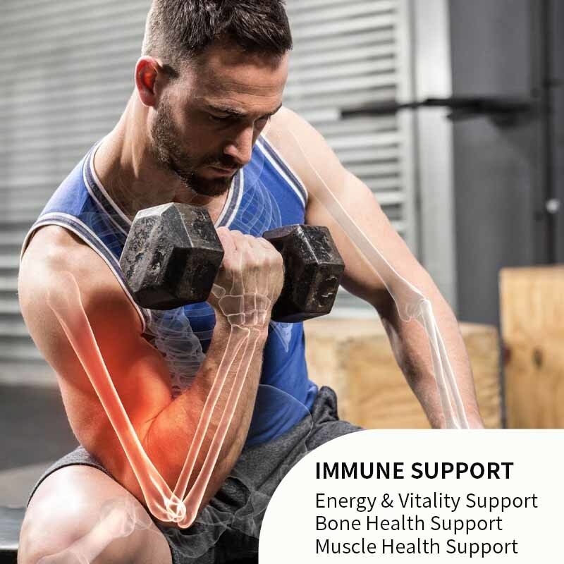 Les capsules de vitamine D3 K2 contenant de la vitamine B6, du zinc et de la quercétine soutiennent la santé énergétique, immunitaire et musculaire des hommes et des femmes
