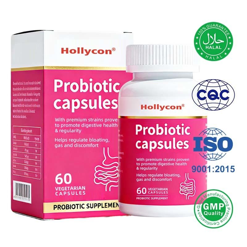 Capsules probiotiques de haute puissance pour la santé intestinale et la digestion 46 milliards CFU Bifido Probiotique mélange de soins aux femmes Capsules probiotiques