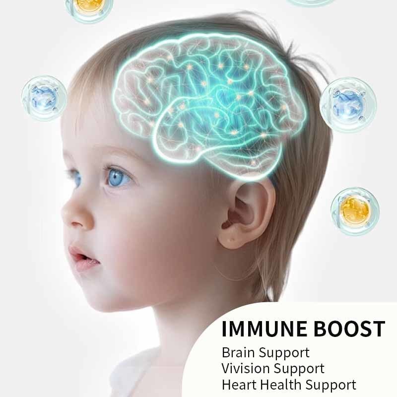 OEM/ODM Manufacturer Omega 3 Gummies for Kids Supports Brain & Heart Health, Immunity, Eye Health with Omega 6 & 9, DHA