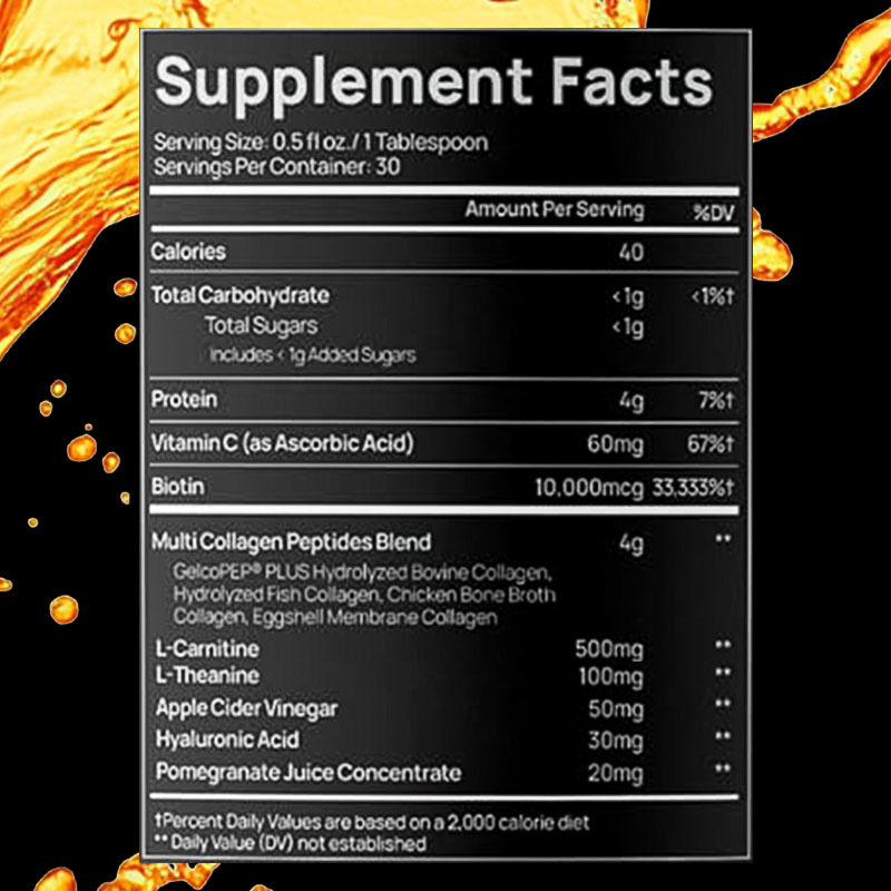 Collagène liquide à sources multiples avec une nutrition quotidienne équilibrée en protéines sous forme prête à boire
