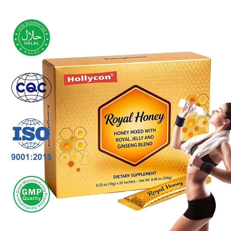 Panax Ginseng Blended Gold Honey - Supplément naturel personnalisable OEM/ODM pour l'énergie et la vitalité avec une durée de conservation de 24 mois