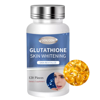 Le glutathion original d'ODM marque sur tablette des pilules pour l'éclairage de peau