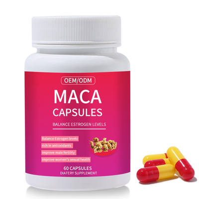 Les capsules crues du supplément 120 de racine de Maca d'herbes améliorent la fertilité masculine