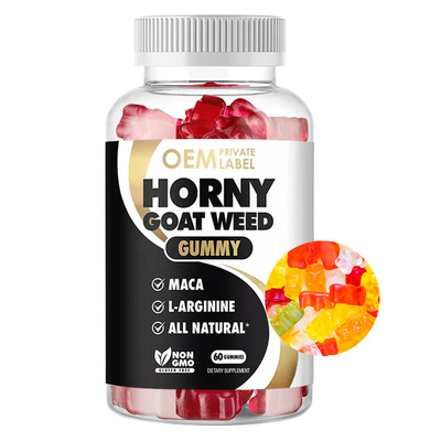 L'mauvaise herbe cornée Gummies de chèvre d'amélioration masculine complète l'ODM