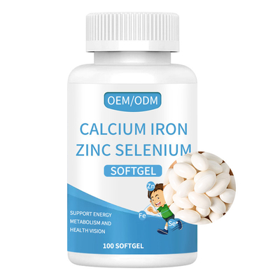 OEM Softgel de suppléments de sélénium de zinc de fer de calcium pour la santé d'enfants