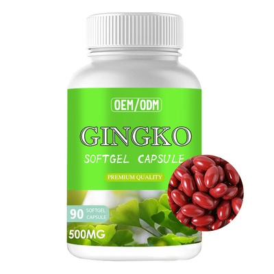 La mémoire renforcent des suppléments de capsule de Biloba Softgel de Ginkgo pour le propulseur de cerveau