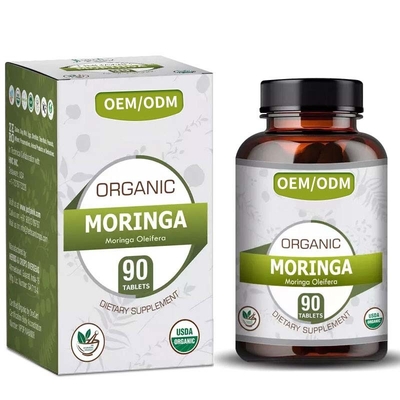 Les suppléments organiques de Tablettes de moringa oleifera de 100% améliorent la digestion