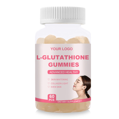 Peau blanchissant les Tablettes originales de glutathion Gummies 1000mg avec le teint de collagène même