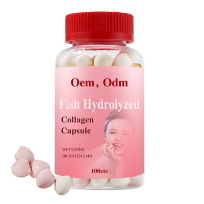Les poissons que les peptides ont hydrolysé des capsules de collagène pèlent les os sains élastiques et joignent l'ODM