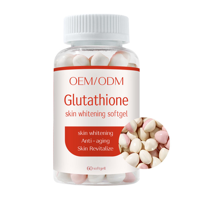 Le collagène antioxydant GSH de vitamine C marque sur tablette les pilules de éclairage de peau de glutathion