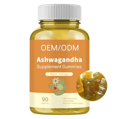 Améliorez la racine Ashwagandha d'extrait de sommeil complètent Gummies pour l'inquiétude