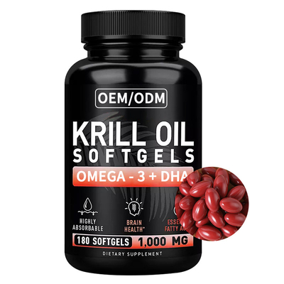 L'huile de DHA Omega 3 Softgels Krill capsule des suppléments pour la santé de coeur