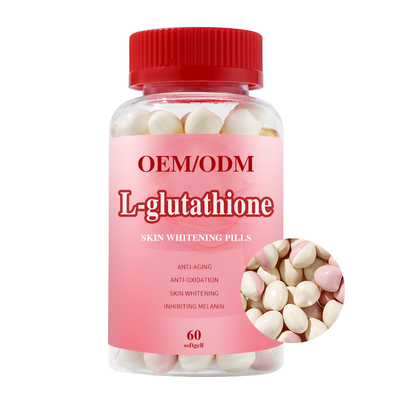 Les pilules de blanchiment anti-vieillissement de glutathion marque sur tablette 60 Softgel