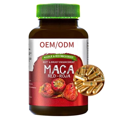 Amélioration Aguaje de sein de bout et supplément rouge de capsules de Maca de pilules de racine de Maca