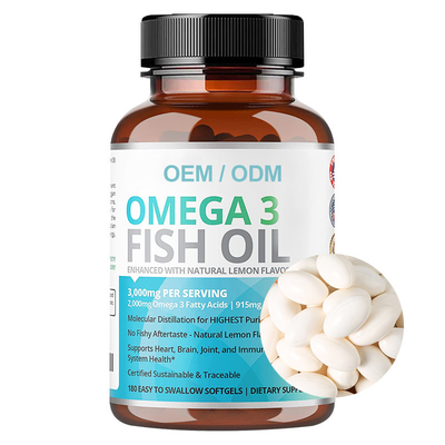 Huile de poisson Omega 3 capsules de Softgel DHA EPA pour Brain Health