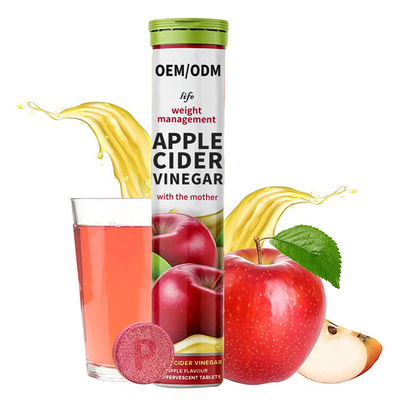 Tablettes effervescentes de vinaigre de cidre végétalien organique pour la perte de poids amincissant
